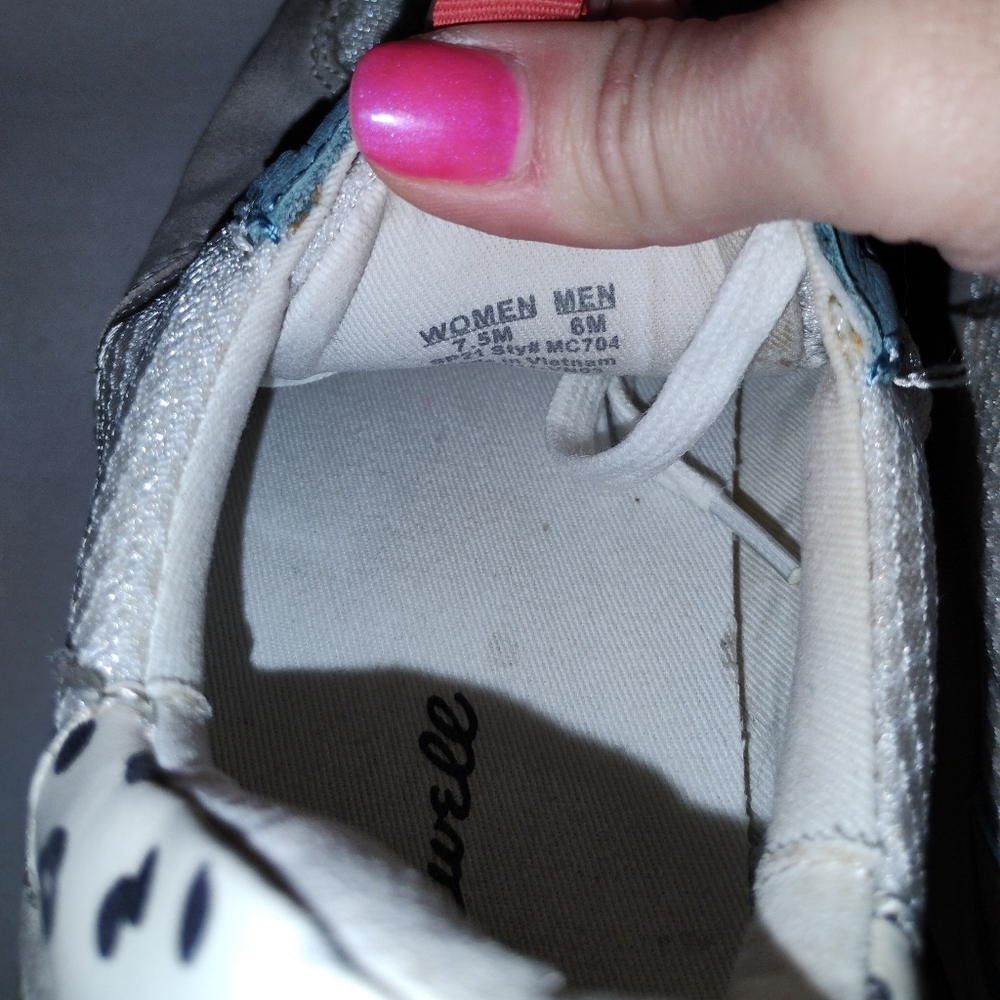 Madewell Kickoff Trainer Sneakers in Recycled Mesh and Leather Women's Size 7.5 - Picture 7 of 7